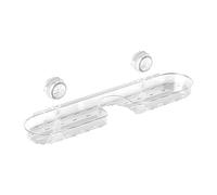 Generico Wall Shelf for Bathroom - Over Faucet Bathroom Wall Storage Organizer | Suction Cup Soap Holder Sink Rack for Toiletry Makeup Skin Care Products Brush Kitchen Sponge Dorm