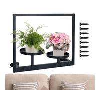 Generico Wall Shelf for Plants - Metal Plant Shelf Flower Pot Rack Home Decoration, Heavy Duty Rustproof Iron + Space Saving Wall Mount | Durable Triple Tier Support - for Bedroom & Garden Display