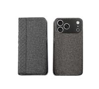 Generico Wallet Case For iPhone12 mini Imitation Leather Card Slots Magnetic Kickstand Shockproof Flip Folio Protective Cover Gray