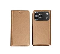 Generico Wallet Case For iPhone13 mini Imitation Leather Card Slots Magnetic Kickstand Shockproof Flip Folio Protective For Raindrop Patterns Cover Brown