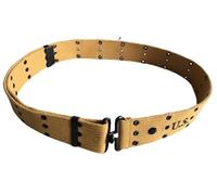Generico War Equine Militaria Pistol Belt Webbing M1936 WW2 US Army Military Cotton Canvas USMC-KHAKI