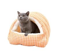 Generico Warm Cat Bed - Plush Lined Washable Nest, with Semi-Enclosed Hideaway Design, Soft Indoor Sleeping Cave for Small Pets, House for Kittens Puppies Winter | for Cats Dogs Play Hiding