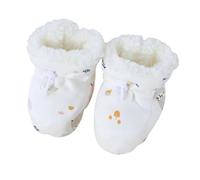 Generico Warm Fur Baby Boots, 2025 New Warm Cozy Fleece Baby Booties, Fur Winter Booties with Drawstring for Infant Winter (White-b,10.5cm(0-6 Months Infant))