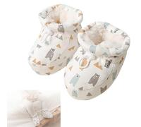 Generico Warm Fur Baby Boots, 2025 New Warm Cozy Fleece Baby Booties, Fur Winter Booties with Drawstring for Infant Winter (White-a,11.5cm(6-12 Months Infant))