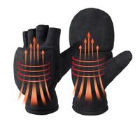 Generico Warm Gloves Winter, Fingerless Convertible Mittens, Thermal Windproof Design with Cozy Lining, Cold Protection for Running, Outdoor, Travel, Skiing Use, 3.94x9.84 Inches