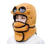 Generico Warm Winter Hat - Size Thick Winter Hat | Plush Cotton Polyester - Unisex AviatorHat with Goggles Face | Full Protection Ear Eye Warmth | Cycling Skiing Climbing Outdoor Sports