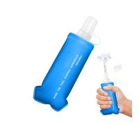 Generico Water Bottle - 8.2 Inch Foldable Water Bottle | Running Hydration Pouch | Leakproof TPU Soft Flask | Lightweight 30g Design, Compressible Portable Bottles For Hiking Camping