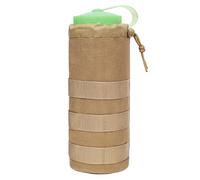 Generico Water Bottle Holder Bag, Water Bottled Carrier Bags, Drinking Bottle Bag, Water Bottle Sleeve for Hiking, Travelling, Camping, Adjustable Strap, Black and Khaki, Portable Design