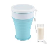 Generico Water Cup - Silicone Folding Cup, 350ml Silicone Camping Cups | Foldable Cupswith Lid, Portable For Camping, Hiking, Outdoors, Travel | Folding Pocket Size, & Easy To Clean