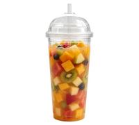 Generico Water Cup with Straw - 20oz Double Wall Insulated Clear Water Bottle - Drinking Cups,for Coffee, Tea, Drinks, Home, Travel, Office, Kids, Adults