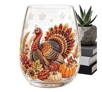 Generico Water Drinking Glasses - Cute Anti-Tip Fall Decor | Harvest Cup