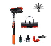 Generico Water Fed Pole Telescopic Extendable Cleaning Tool with Brush And Squeegee for Window Care(3.6M(12FT))