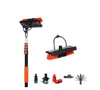 Generico Water Fed Pole Telescopic Extendable Cleaning Tool with Brush And Squeegee for Window Care(4.8M(18FT))