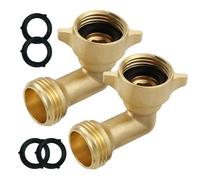 Generico Water Hose Connector | Brass 90-Degree Elbow Replacement Nozzle - Hose Coupler - for Repair Sewer Sink Outdoor Irrigation Kitchen Shower Power Support
