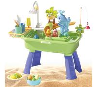 Generico Water Play Table - Outdoor Water Sand Table - Interactive Sensory Educational Toy with Pump for Hand-Eye Coordination Outside Beach Home Playtime Backyard Develop Skills Outdoor