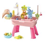 Generico Water Table Educational Beach Toys - Play Sink with Running Water | Sensory Watêr Activity Tables | Electric Watêr Play Table for 4-8 Years Old with Fishing Game Indoor Outdoor Toy