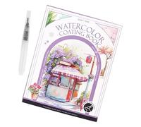 Generico Watercolor Art Workbook, Calm Down Painting Set, 8-Inch Activity Book with Guided Exercises, Compact Creative Accessory, Painting Workbook with Relaxing Design, Art Tool for Teens and Women