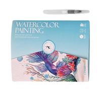 Generico Watercolor Workbook, Beginner-Friendly, Creative Watercolor Book, Includes 12-Color Paint, Brush Set, Artistic Painting & Coloring, Paper Material, 7.48x5.67 Inches