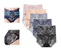 Generico Wateresty Sexy High Waist Pretty Lace Panties,Women's Buttock-Lifting&Tummy-Control Shapewear,Soft Breathable Lace Brief (IT, Testo, M, Regular, Regular, 5A)
