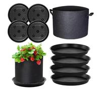 Generico Watering Trays for Plants - Auto Drip Saucers for Fabric Pot | Non-Slip Planter Watering Saucers | Self-Watering Trays Indoor Outdoor Garden | Flowerbed Greenhouse Balcony Raised Beds Lawn