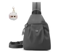 Generico Waterproof 2-Way Commuter Bag, Convertible Backpack Tote Crossbody for Women, Large Capacity Anti-Theft Travel Bag (Grey)