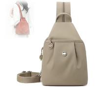 Generico Waterproof 2-Way Commuter Bag, Convertible Travel Bag, Small Backpack Purse for Women, Anti-Theft Travel Tote, Mini Oxford Cloth Travel Daypack for Fitness Commuting Travel (Khaki)