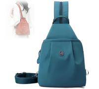 Generico Waterproof 2-Way Commuter Bag, Convertible Travel Bag, Small Backpack Purse for Women, Anti-Theft Travel Tote, Mini Oxford Cloth Travel Daypack for Fitness Commuting Travel (Blue)