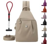 Generico Waterproof 2-Way Commuter Bag, Large Capacity Oxford Convertible Shoulder Travel Bag, Anti-Theft Travel Tote (Khaki)