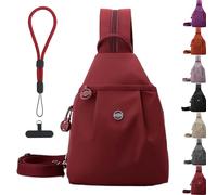 Generico Waterproof 2-Way Commuter Bag, Large Capacity Oxford Convertible Shoulder Travel Bag, Anti-Theft Travel Tote (Red)