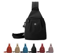 Generico Waterproof 2-Way Commuter Bag, Oxford Large Capacity Two Shoulder/Crossbody Bag, Lightweight Handbag For Festivals Or Airplane Travel (Black)