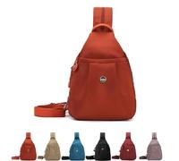 Generico Waterproof 2-Way Commuter Bag, Oxford Large Capacity Two Shoulder/Crossbody Bag, Lightweight Handbag For Festivals Or Airplane Travel (Orange)
