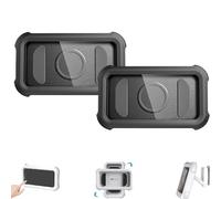 Generico Waterproof 480° Shower Phone Holder, Rotatable, Adjustable Wall & Bathtub Mount with Anti-Fog, Touch Screen Case, Retractable Stand for Bathroom, Kitchen & Shower Use (2×Black)