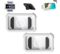 Generico Waterproof 480° Shower Phone Holder - Wall Bathtub Mount, Adjustable Bathroom Phone Stand with Touch Screen, 2-in-1 Waterproof Rotatable Case, for 4-7in Phones (2*White)