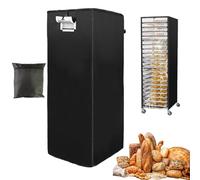 Generico Waterproof Bread Shield - Dustproof Rack Protector, Extra Large Cover with Zipper, Durable Fabric Lid, Rack Guard with Mesh Panel, Kitchen Storage for Indoor Outdoor Baking Use