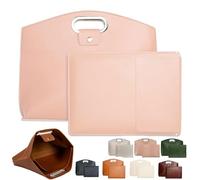 Generico Waterproof Leather 14-16In 2PCS Laptop Bag for Women Handbag, for Laptops and iPad (Pink)