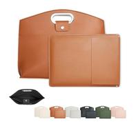 Generico Waterproof Leather 14-16in 2pcs Laptop Bag For Women, Oceantree Laptop Bag for Women Handbag (Brown)