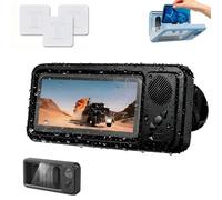 Generico Waterproof Phone Case with Built-in Bluetooth Speaker, Shower Holder 360° Rotation & Suction Cup Mount, Touch Screen Compatible 4-10 Inch Cell Phones (Black)