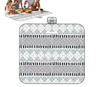 Generico Waterproof Picnic Blanket 200x200cm Triple Layer Thick Sandproof Beach Mat Pongee Needle Punched Cotton PE EVA Machine Washable Portable Camping Outdoor Use