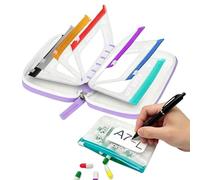 Generico Waterproof Pill Pouch Set - Reusable Travel Medicine Organizer Bag | PU & Silicone Zippered Compartment Pouch 210g Portable Vitamin Storage Pack For Office Gym Backpack Purse Daily Use
