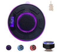 Generico Waterproof Shower Speaker with RGB Light & LED Display, Detachable Suction Cup, 360° Clear Balanced Sound, Hands-Free Calling, Portable for Bathroom Pool Outdoor (Purple)