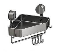 Generico Waterproof Suction Cup Shower Rack, Rustproof Bathroom Storage Shelf, 12-Inch Wall With Drainage Build, No-Drilling Organizer With Modern Style, Gear For Shampoo And Soap