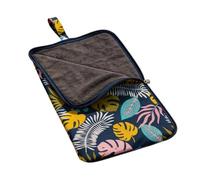 Generico Waterproof Swimsuit Bag - Polyester Material 25x40cm Leaf Lemon Print Wet Storage Pouch - Reusable Multi Purpose Travel Organizer - For Beach Pool Gym And Outdoor Activities