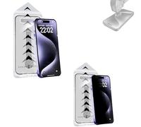 Generico Wavearnn.Com Screen Protector for iPhone 14 15 16 Pro Max, Wavearnn.Com Silk Screen Dust-Free Room Tempered Film for iPhone 12/13/14/15/16 pro max (2 H+P,For iPhone15PRO)