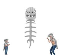 Generico Wearable 3D Dinosaur Skeleton Costume，gray-80cm