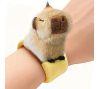 Generico Wearable Capybara Bracelet - Plush Slap Wristband, 20cm Soft Toy with Wing Pull, Plush Band for Wrist Decor, Plushy Bracelet, Capybara Pull Wings with Interactive Wristband Design