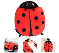 Generico Wearable Ladybug Pillow,Cute Warm Removable Giant Ladybug Pillow,Oversized Stuffed Soft Plush Big Bug Pillows for Children and Adults (100cm/39.3inch)