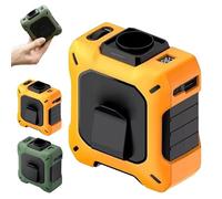 Generico Wearable Waist Fan & Power Bank with Desktop Stand, 100-Speed Adjustable Violent Turbo Fan, Portable USB Rechargeable With Clip & Flashlight for Outdoor (Yellow)