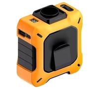 Generico Wearable Waist Fan & Power Bank With Desktop Stand, Hands-Free Personal Wearable Neck Fans With Clip & Flashlight For Outdoor, Camping, Traveling(orange)