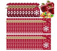 Generico Weihnachts Süßigkeiten Drawstring - 15 × 23 cm 50 Stück Festliche Geschenk Taschen, Snack Verpackungsbeutel Wiederverwendbar | dekorativ praktisch geeignet für Liebhaber Familie Freunde