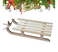 Generico Weihnachtsschlitten-Dekoration aus Holz - rustikaler Schlitten, Miniatur-Weihnachtsschlitten für Kaminsims, Kamin, Tisch Oder | Weihnachtsdekoration im Landhausstil für Zuhause, Büro ode